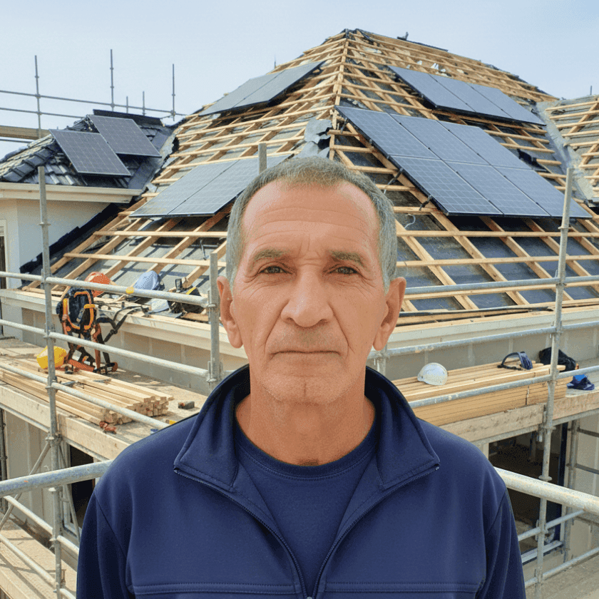 a man standing in front of a tree smiling
