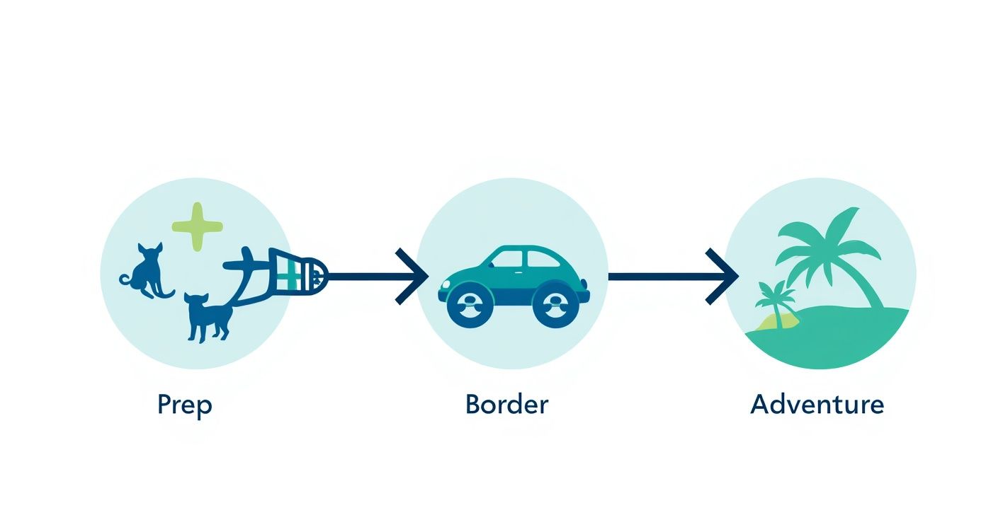Infographic about traveling with dogs to mexico
