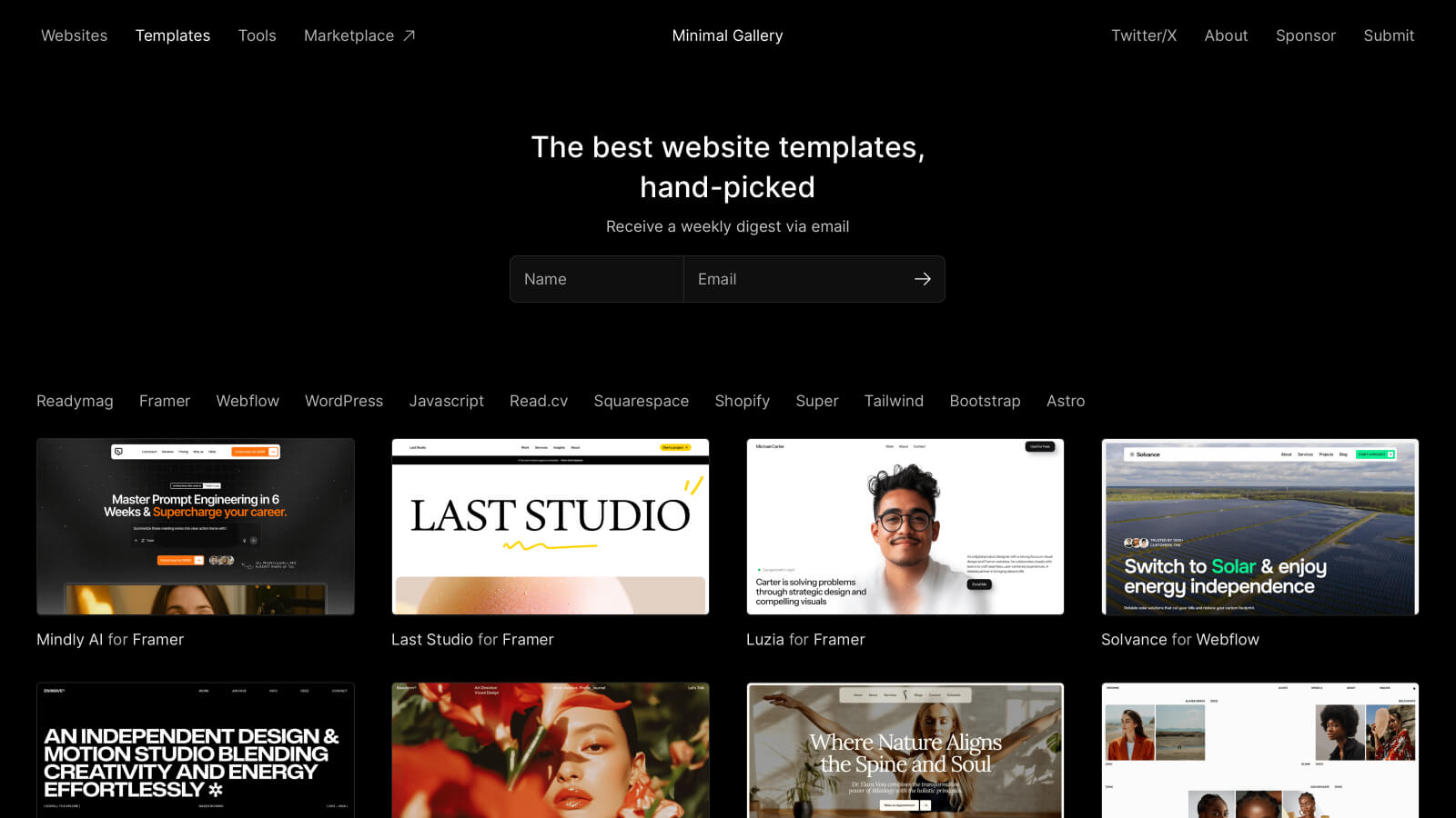 Minimal Gallery Marketplace