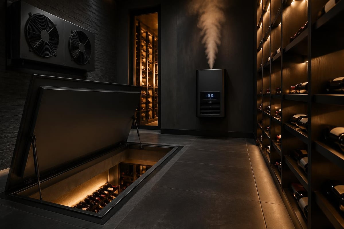 Wine cellar climate control components