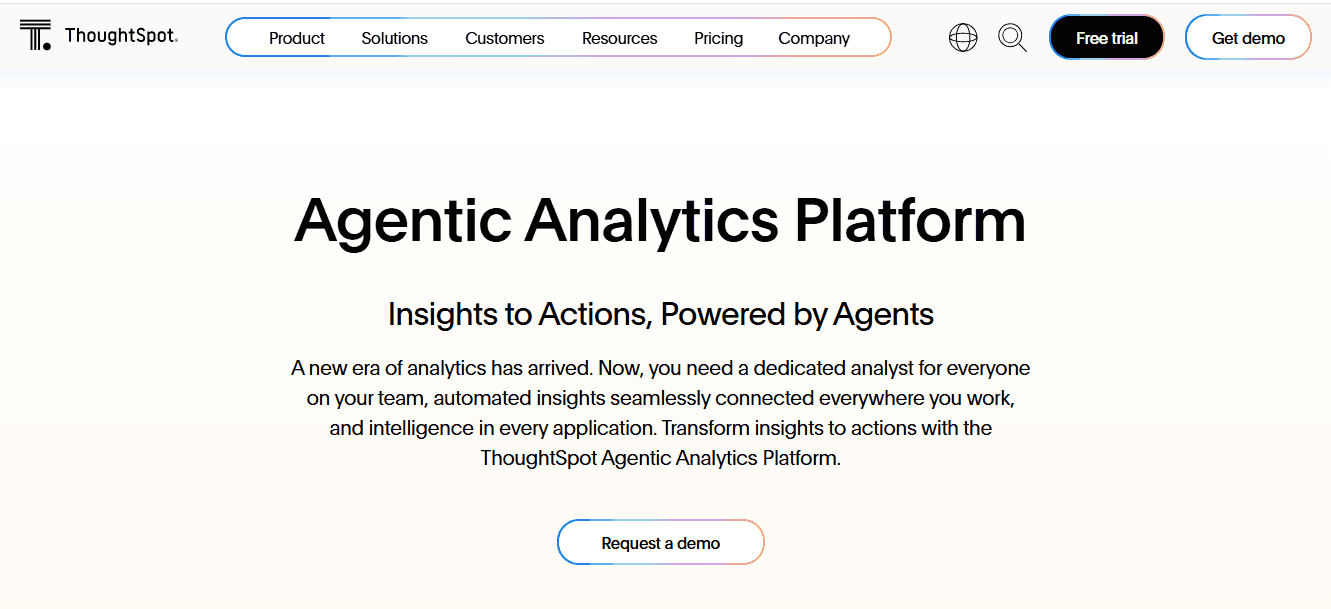 Thoughtspot Best AI agentic Data analytics for HR