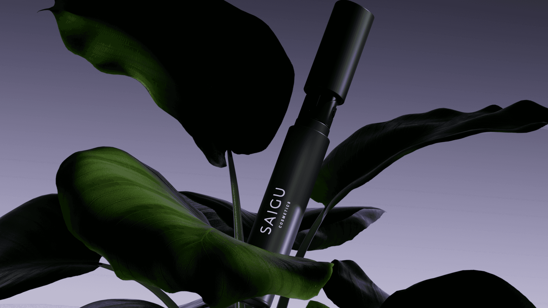 CGI scene blending nature and cosmetics for Saigu by Este Studio