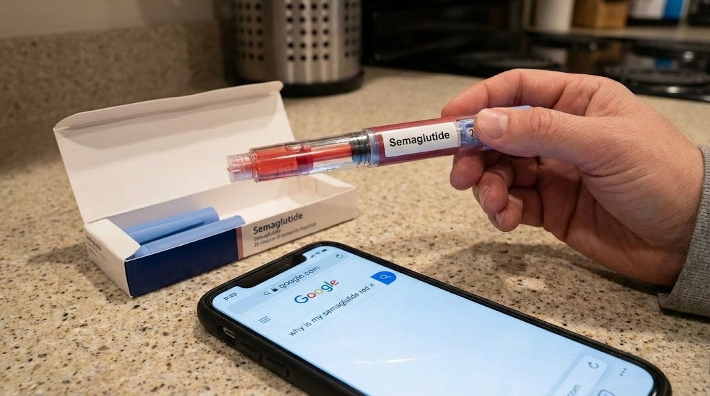 Why is my semaglutide red