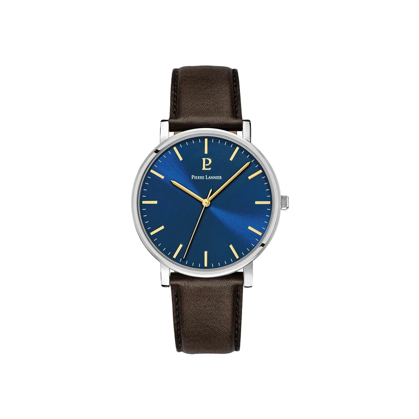 Montre Pierre Lannier Essential – Argenté Cuir