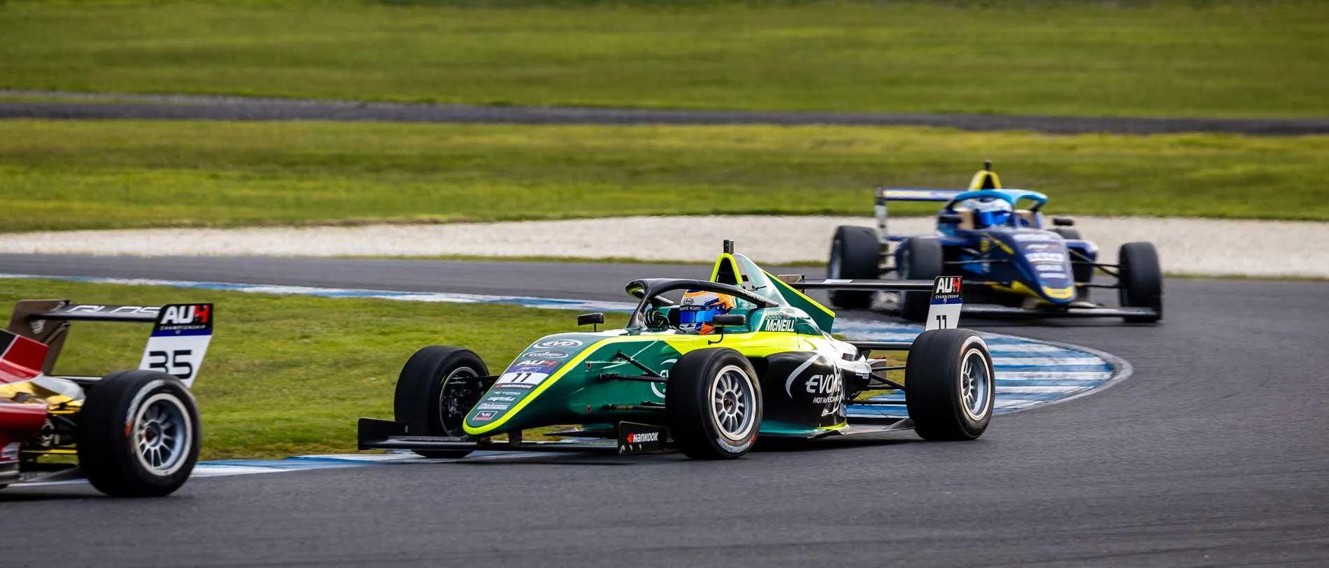 Isaac McNeill racing on track