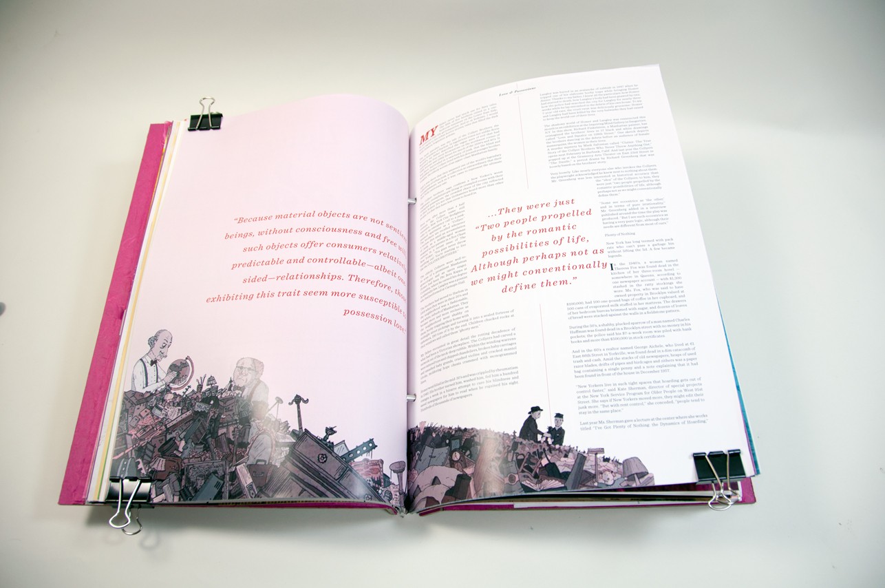 an opened book depicting an illustration on both pages at the bottom and some text on both pages