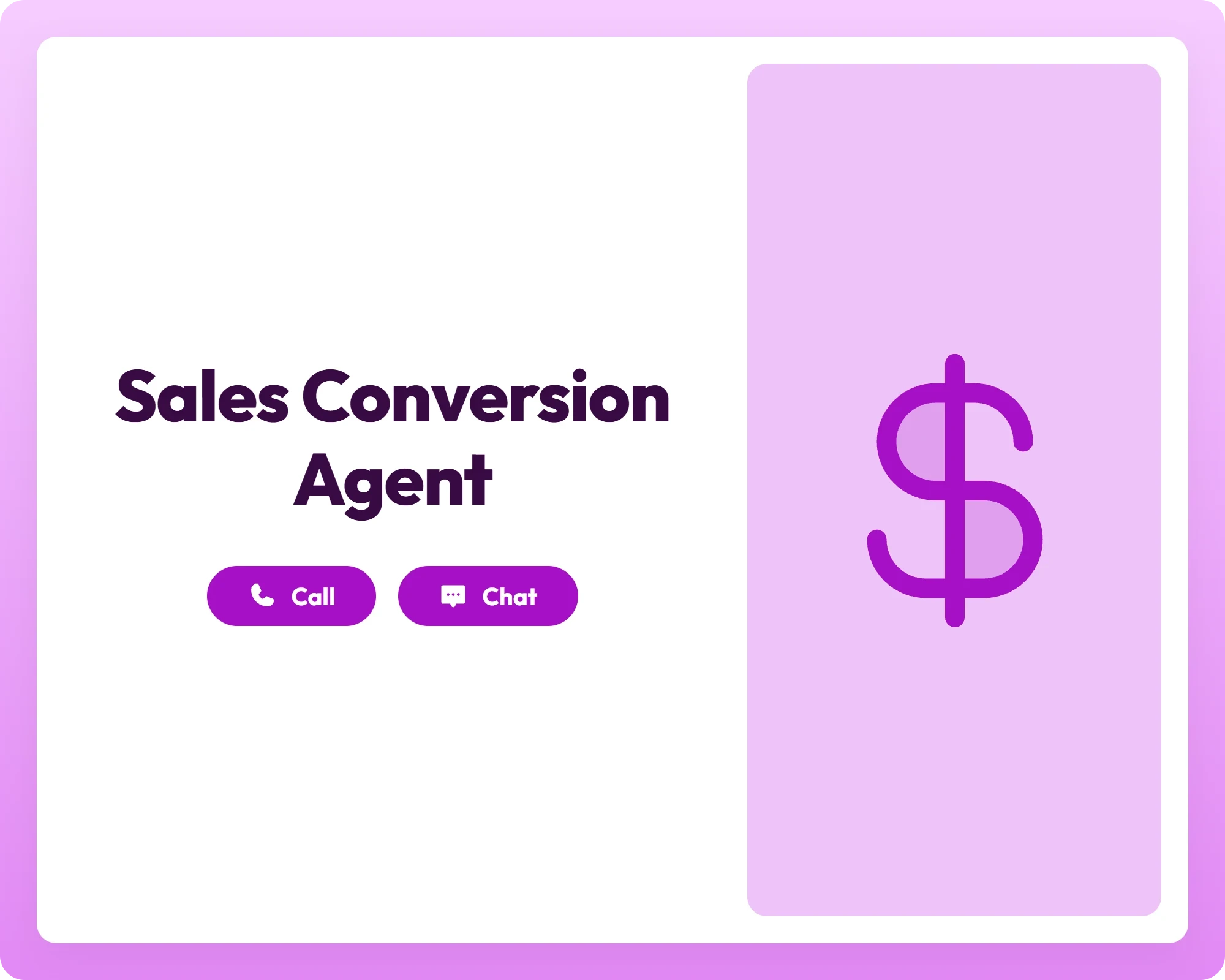 ai sales agent supporting call and chat with currency icon for revenue growth