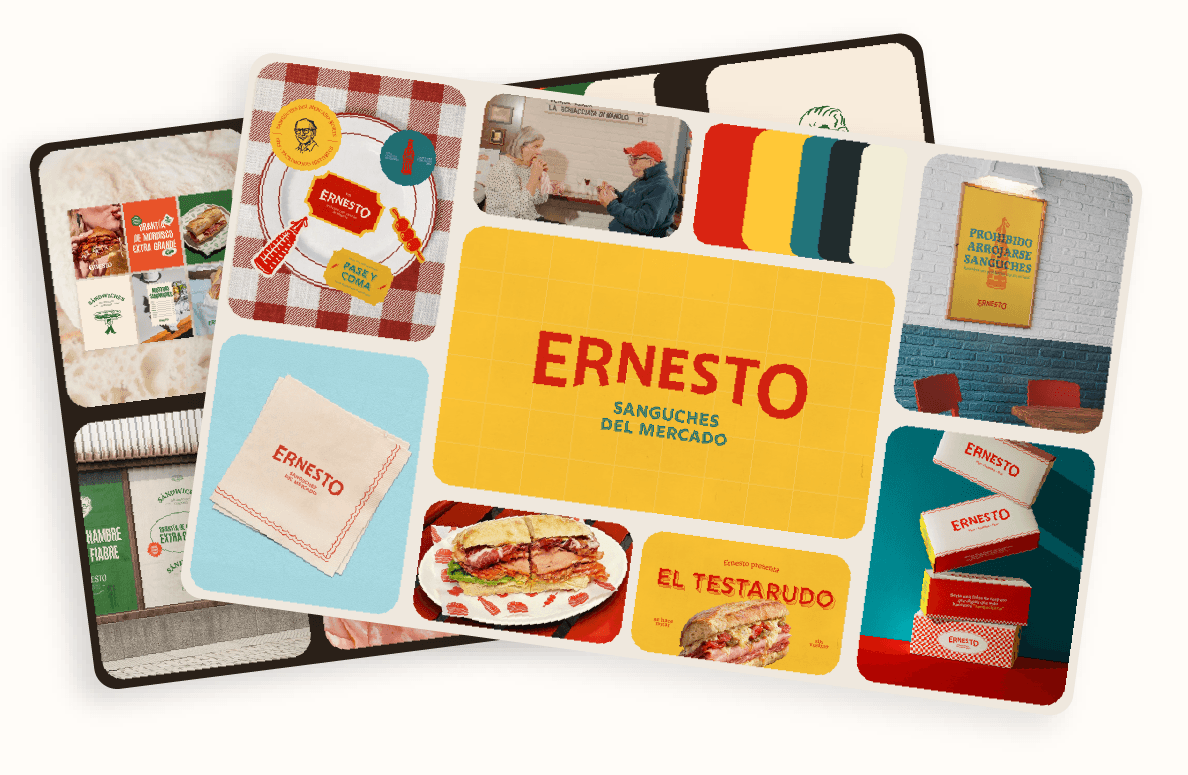 Propuesta de direcciones visuales desarrolladas dentro del proceso de branding para local gastronómico en Mercado Norte, Córdoba.