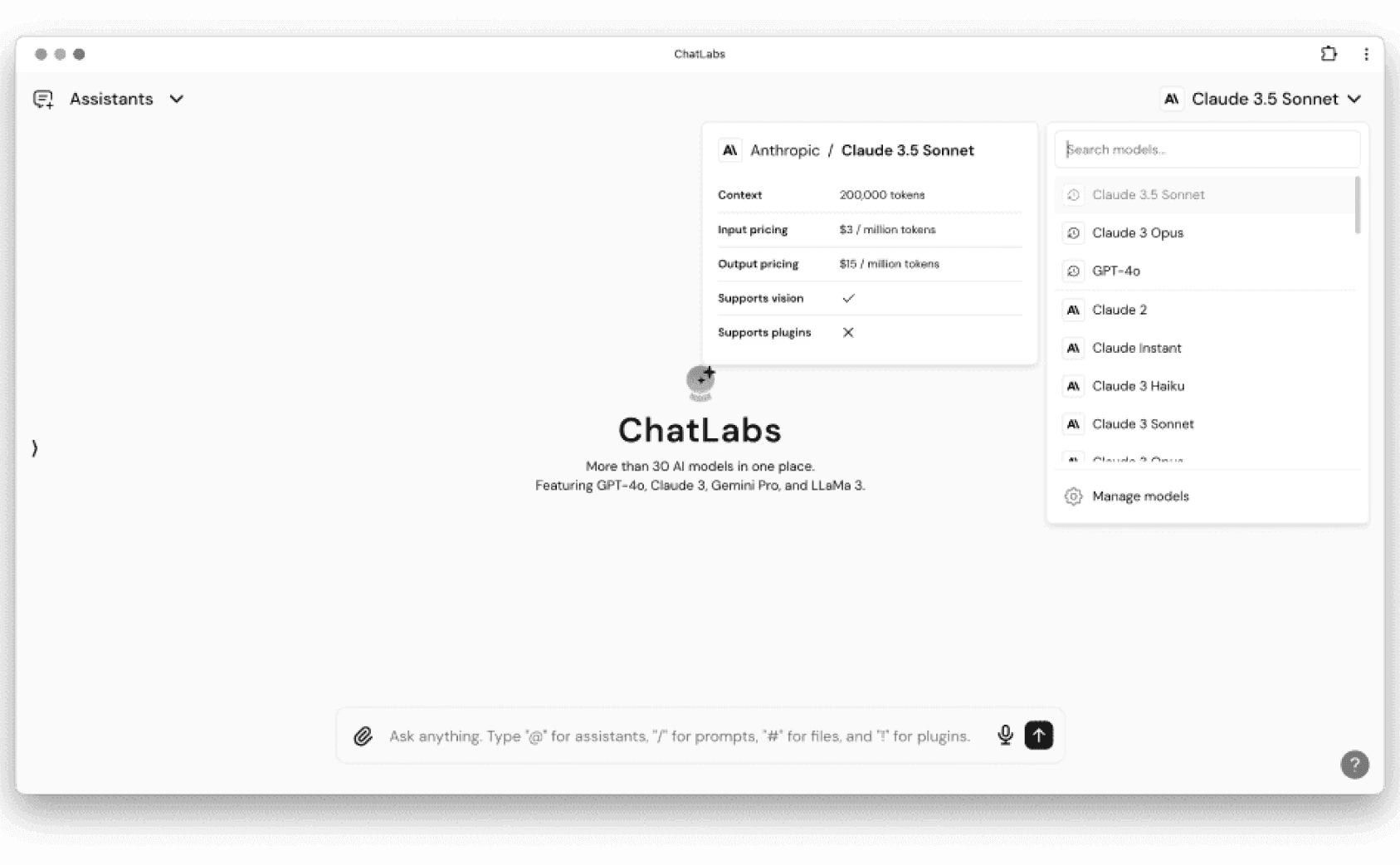 ChatLabs Interface