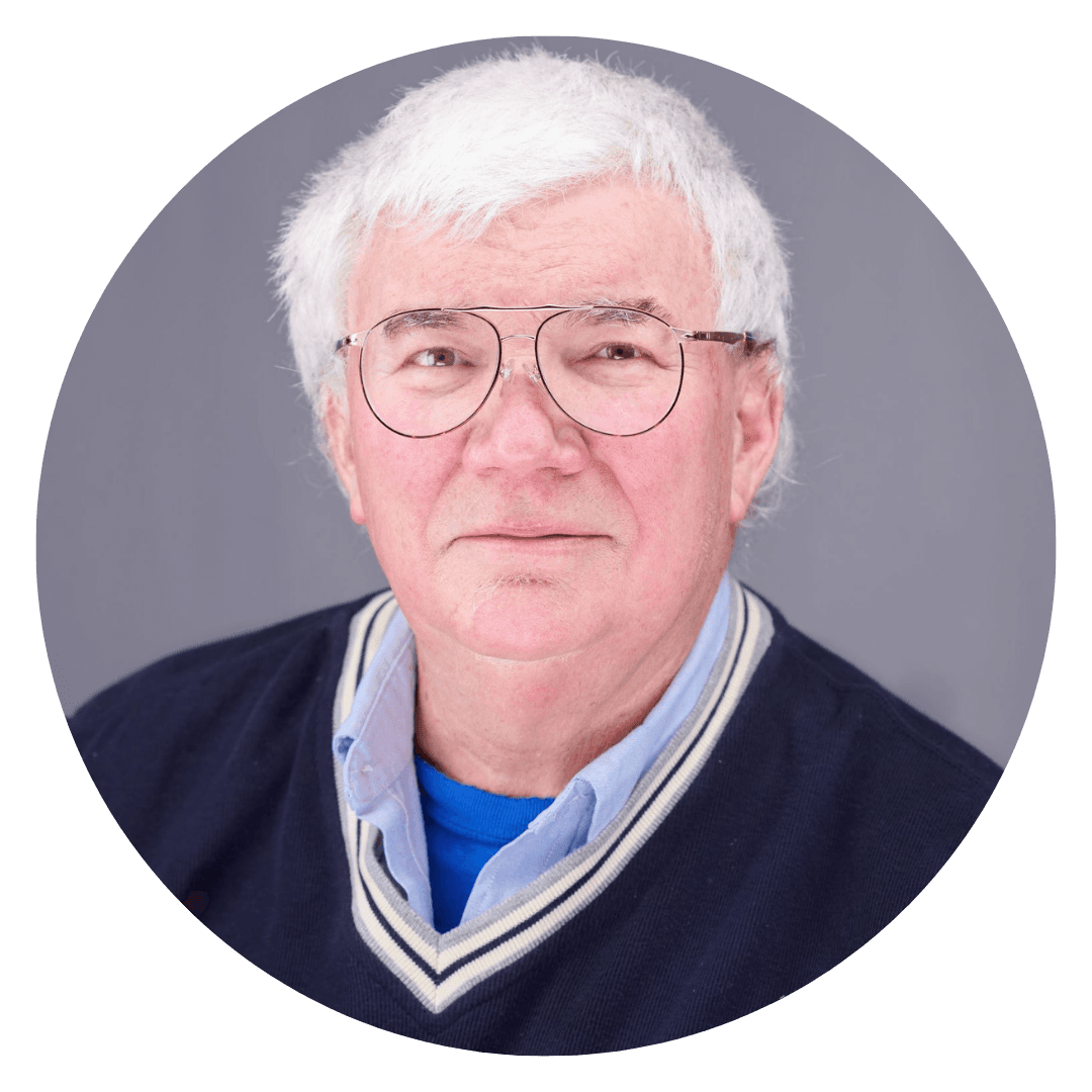 Headshot of Tom Ward, smiling with white hair and glasses. He is a Fully Engaged Volunteer and Food Scientist.