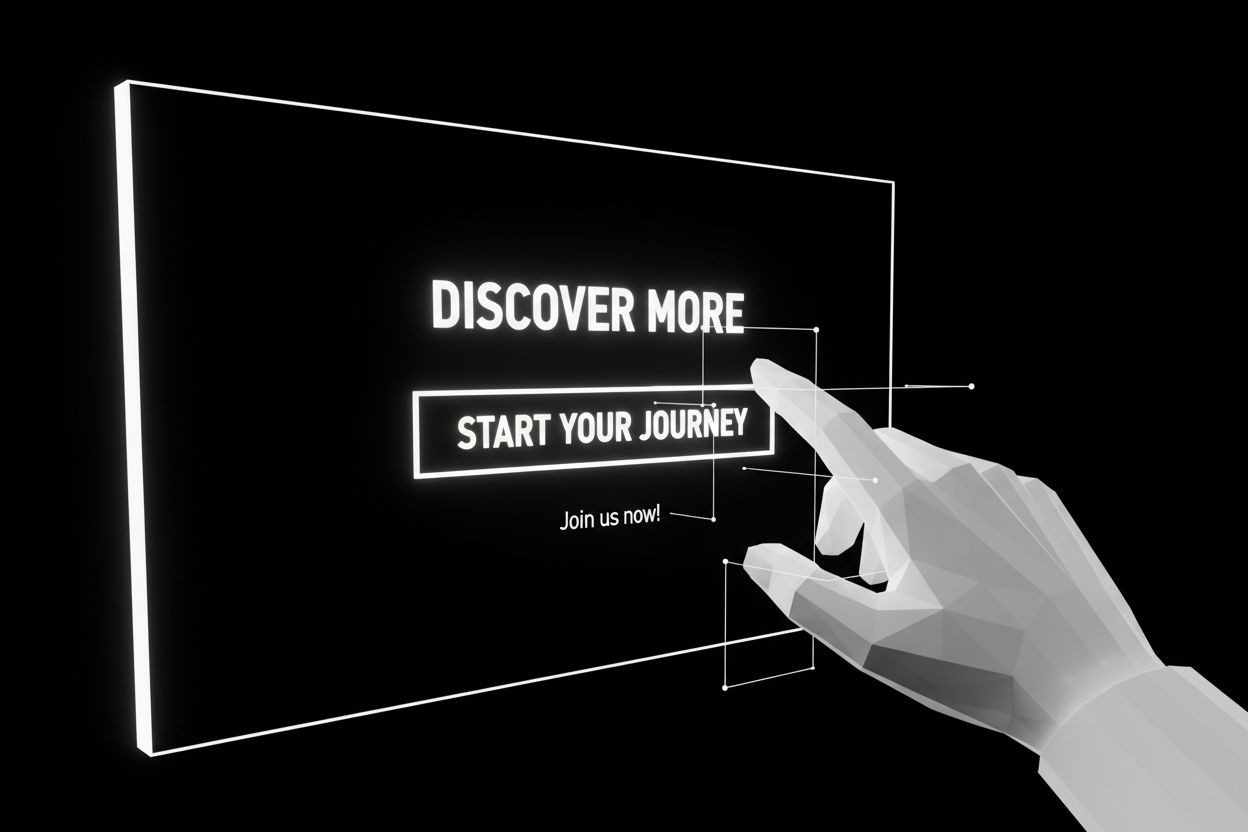 User interacting with landing page and call to action