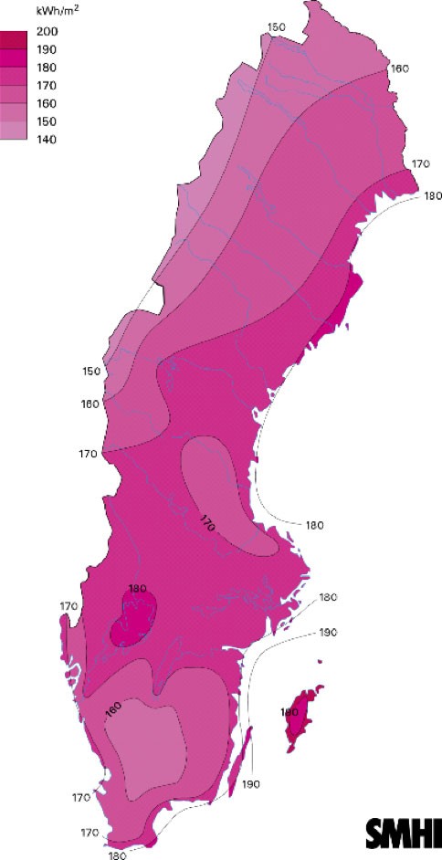 Solenergi fungerar bra i Sverige