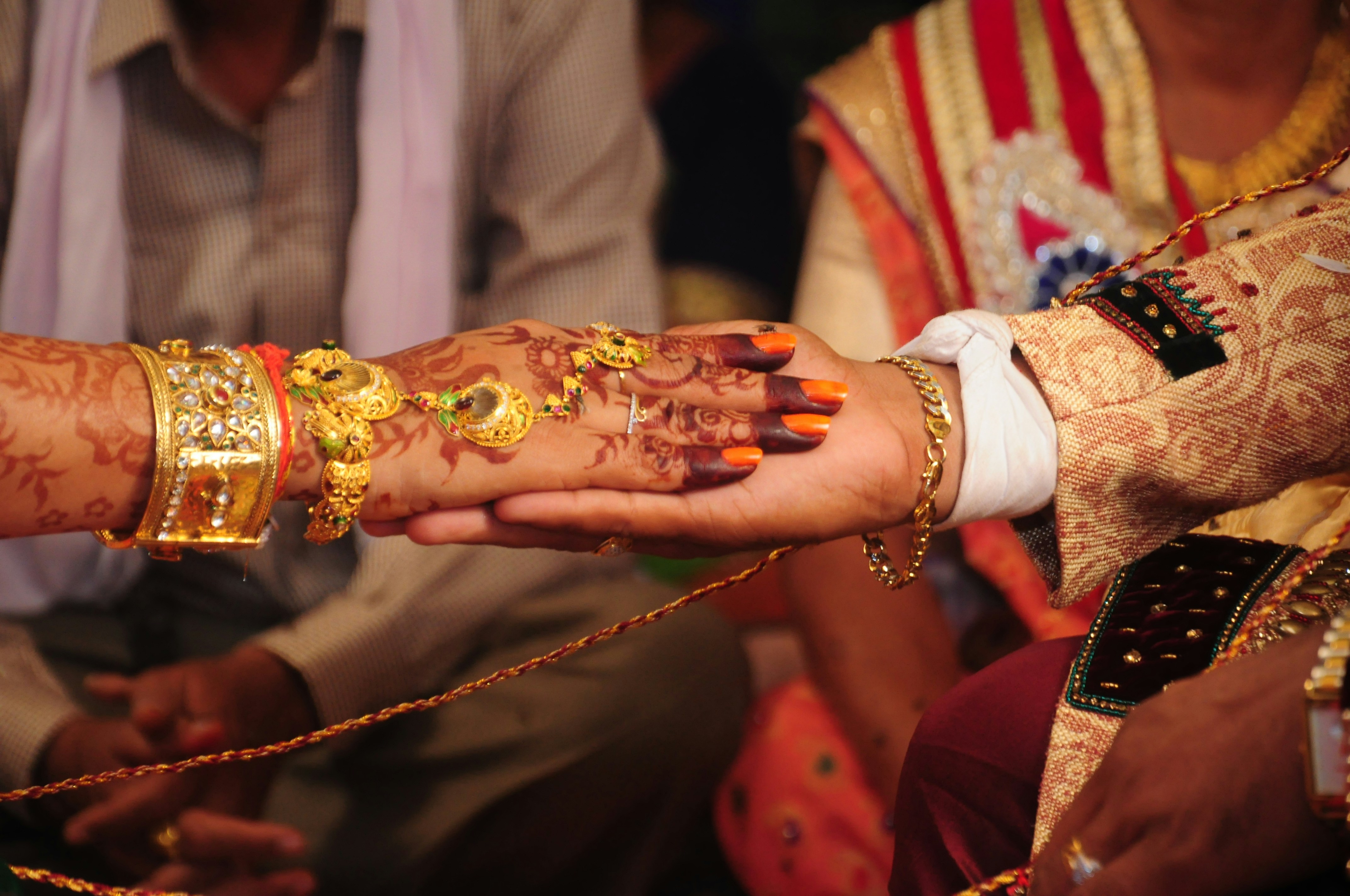 Bride and groom during a wedding ceremony.