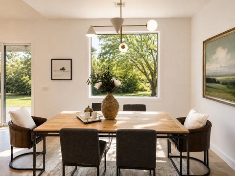 A precise window detail in a home