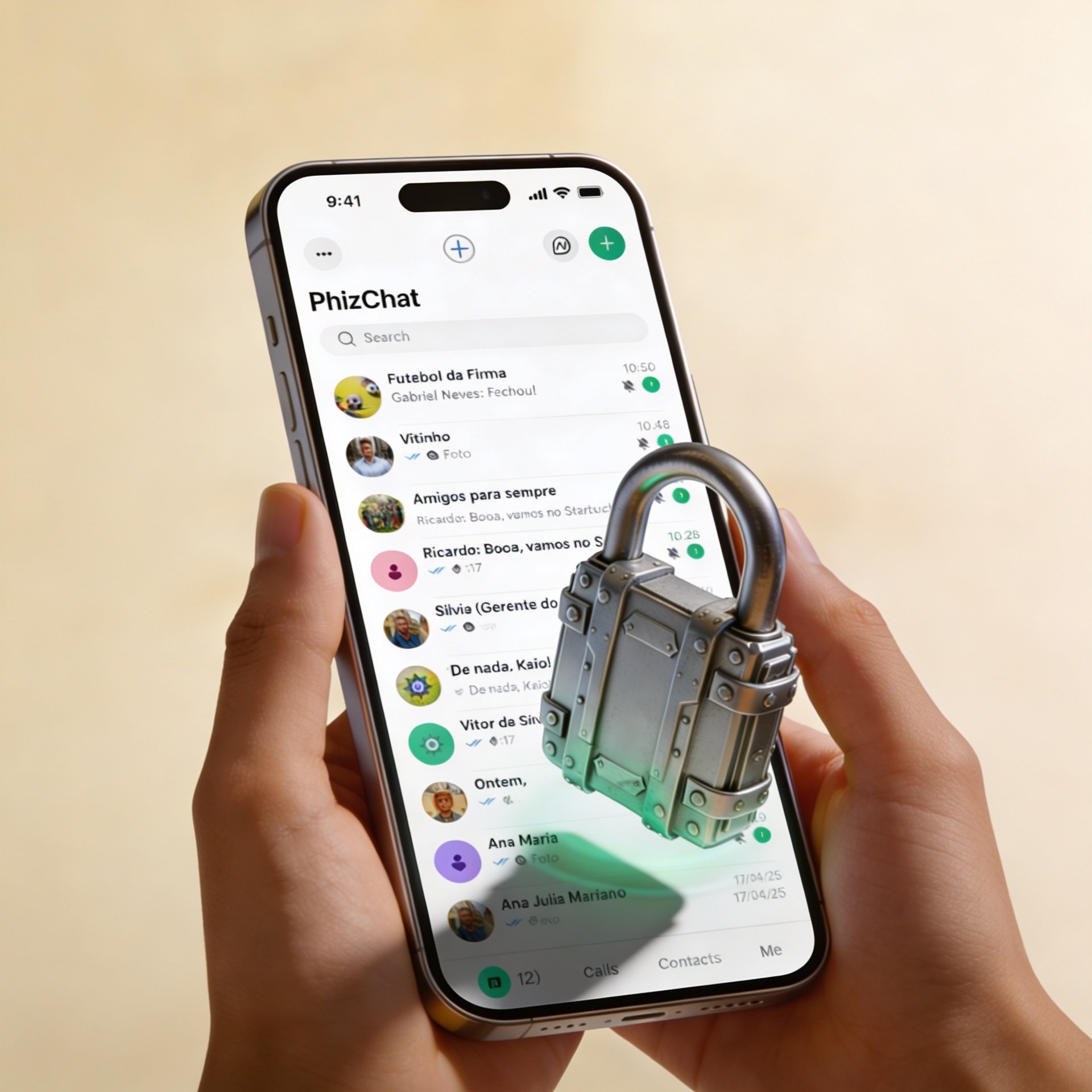 PhizChat vs WhatsApp - segurança comparada