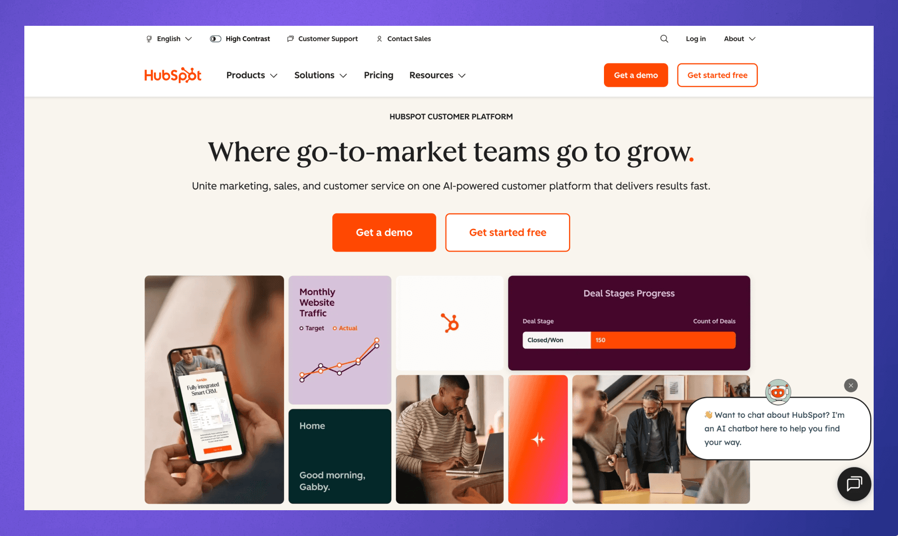 Hubspot Homepage