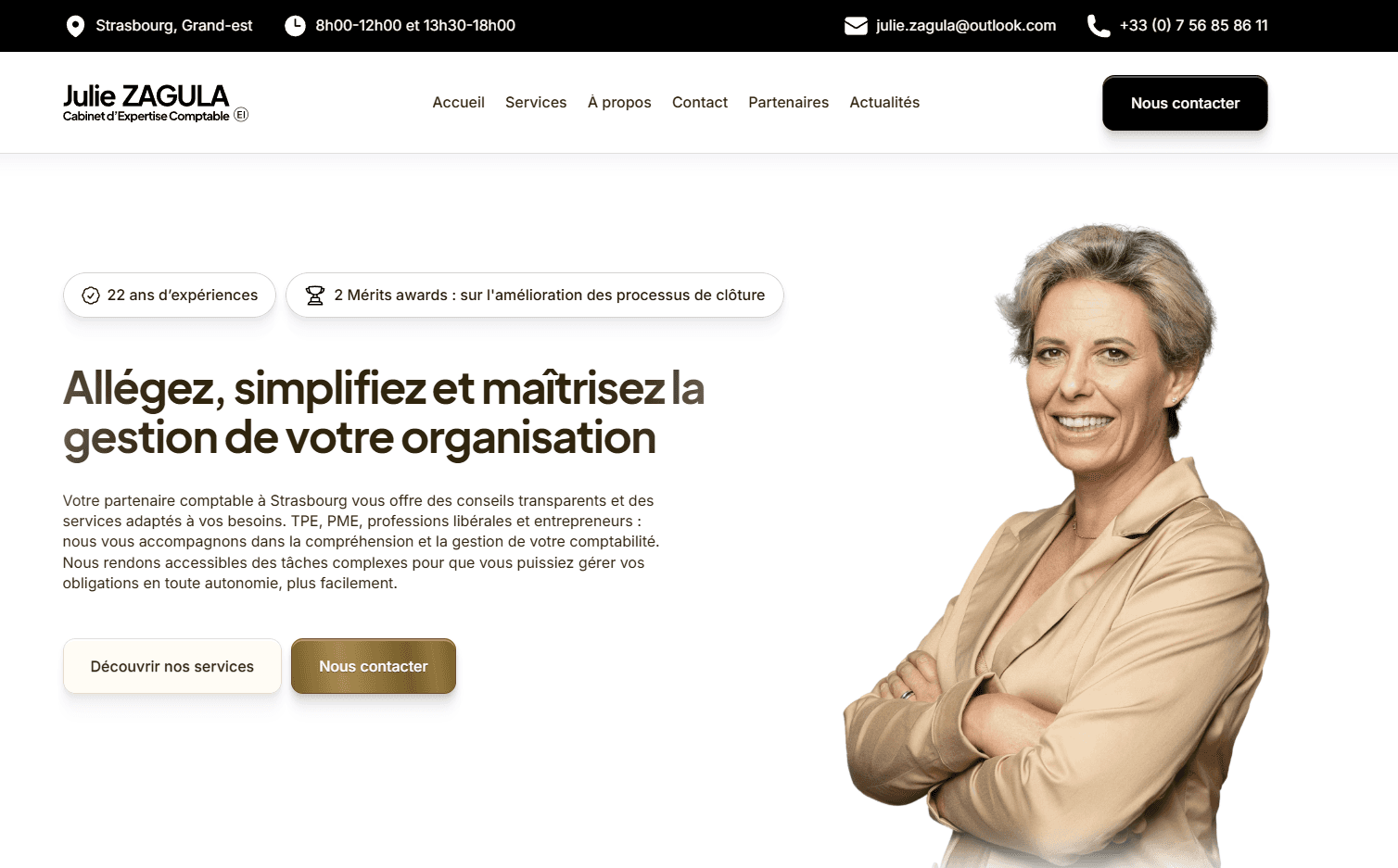 Hero section du site : Clovarex