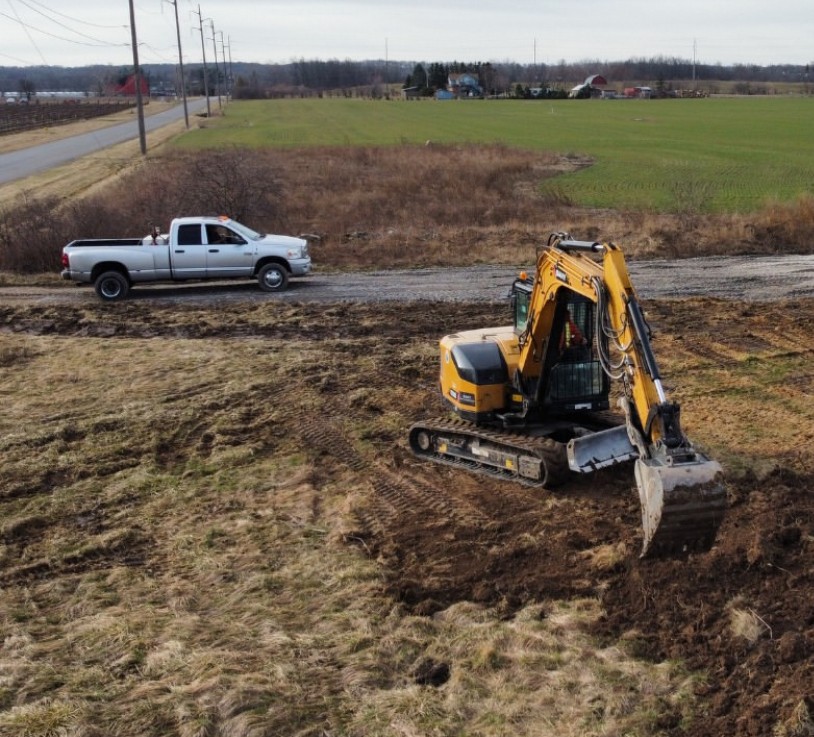 north star land services truck and excavator