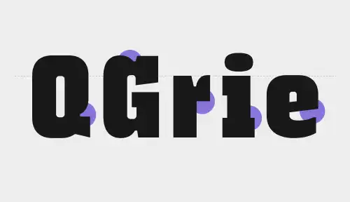 Greisen font features specimen image