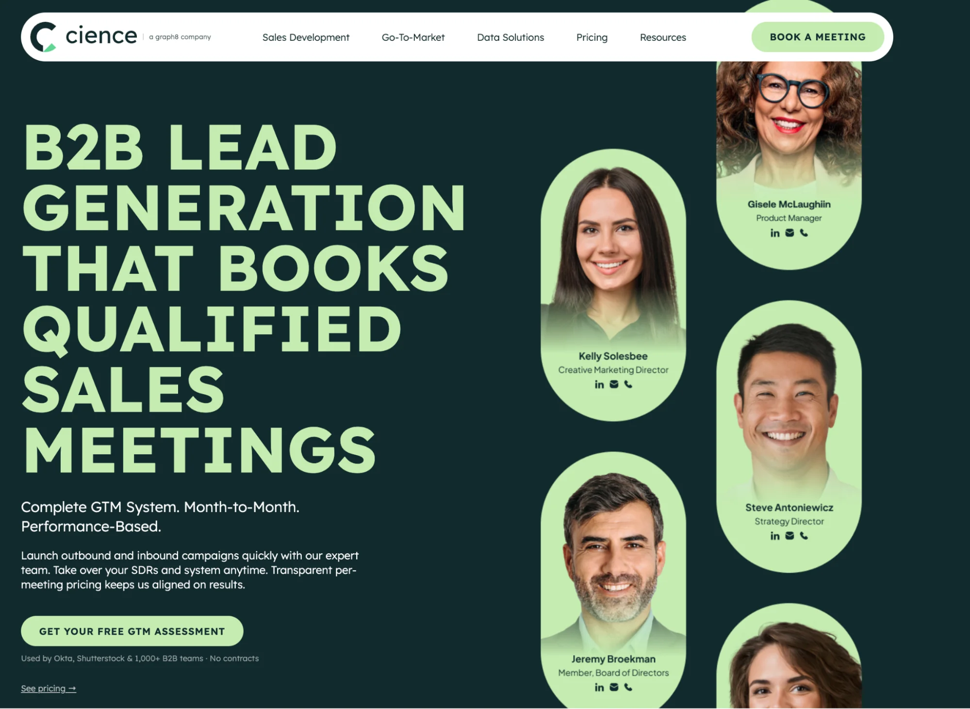 CIENCE Technologies homepage: B2B lead generation and appointment setting