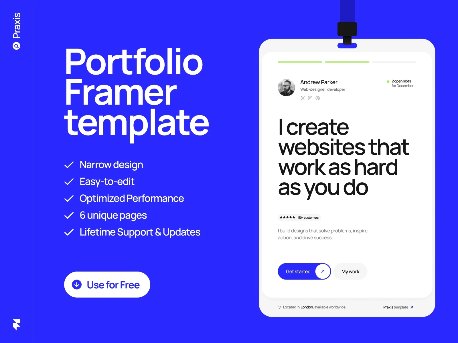 Praxis - Free Framer Template