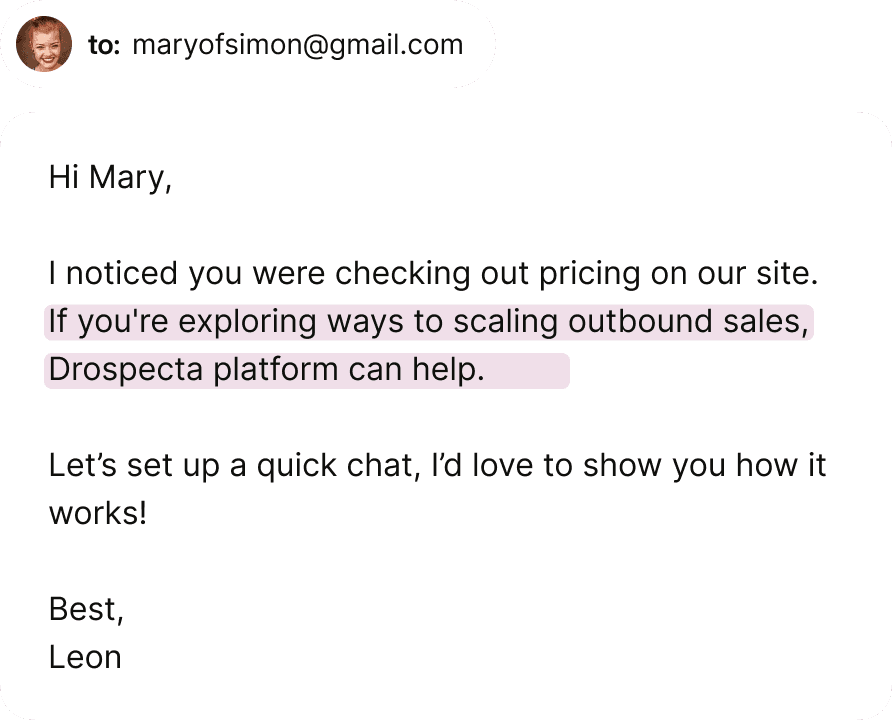 Personalized outreach product image