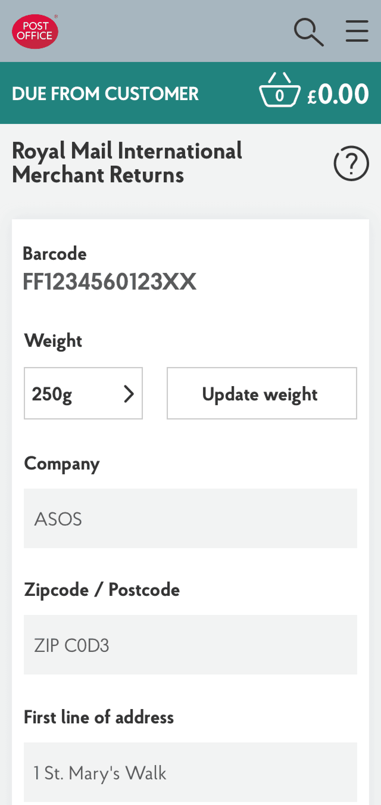 Sample EPOS mobile screenshot