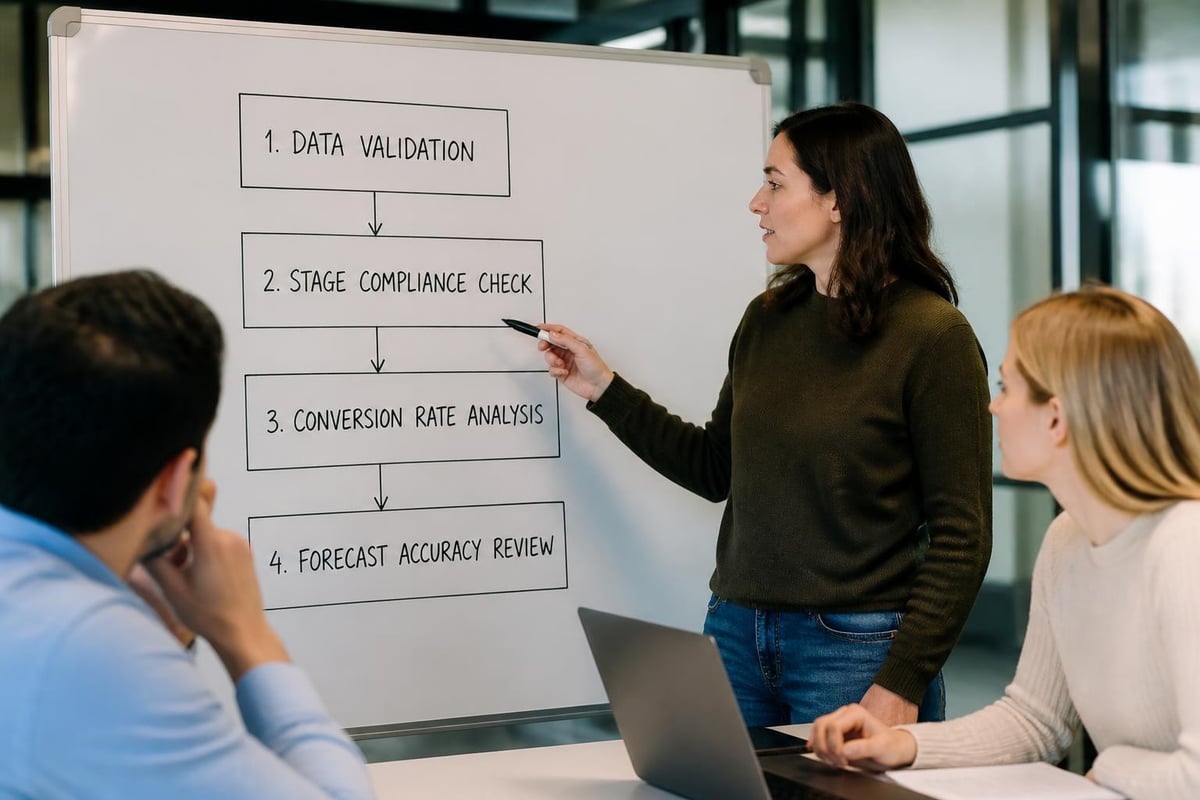 Pipeline audit process showing data validation steps