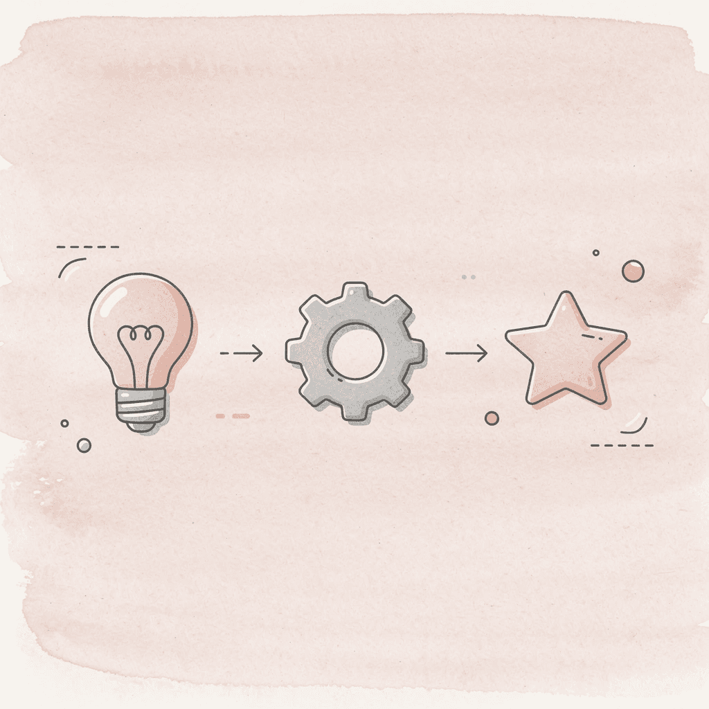 Three icons representing academic performance, personal context, and demonstrated impact