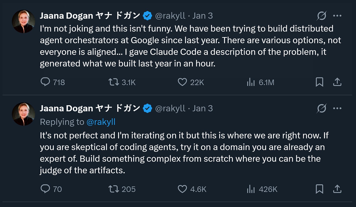 Jaana Dogan: Senior Google engineer: Claude did in 1 hour what took Google 1 year