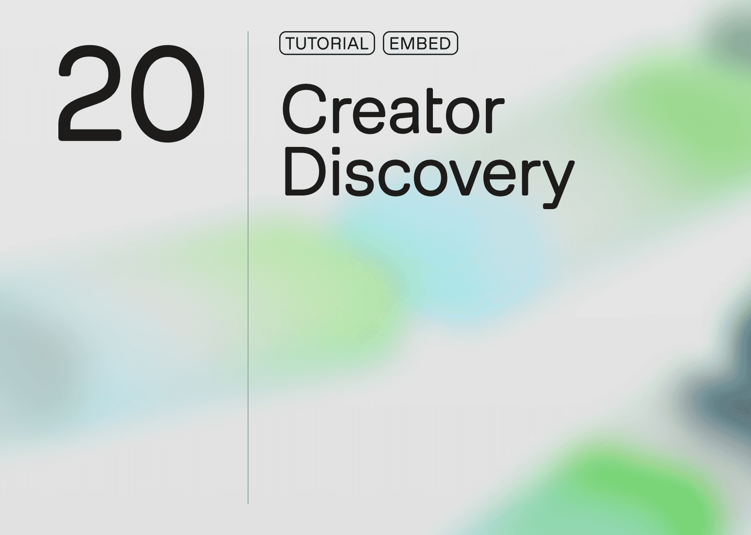 Creator Discovery