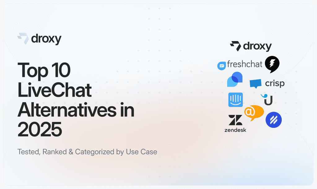 Top 10 LiveChat Alternatives in 2025 - Droxy AI