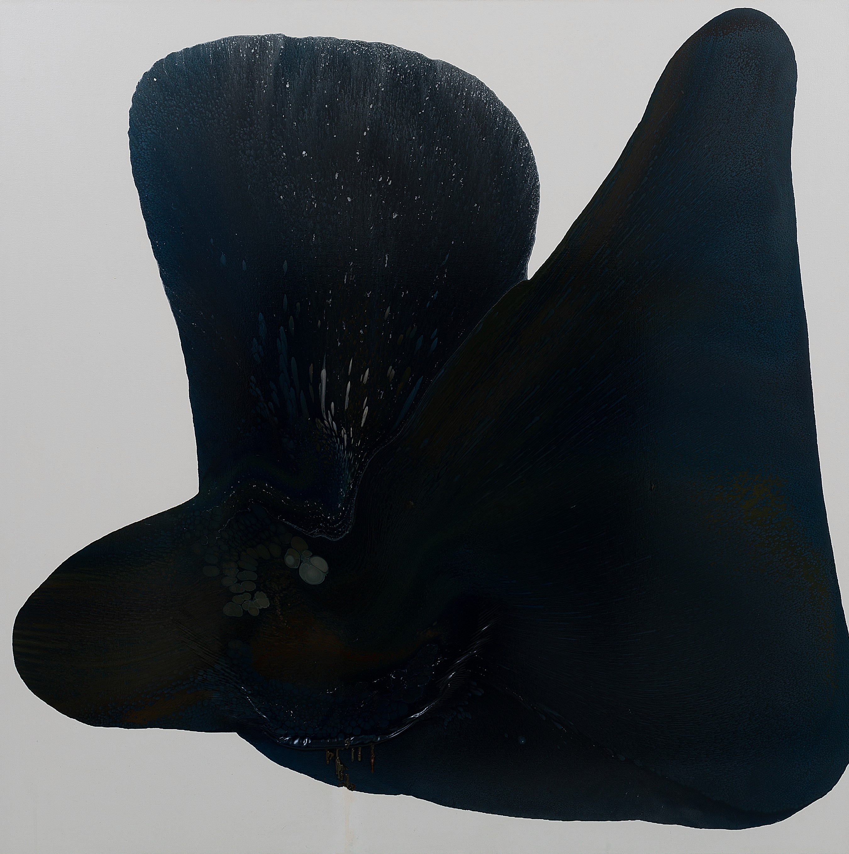 herd of sheep on road painting