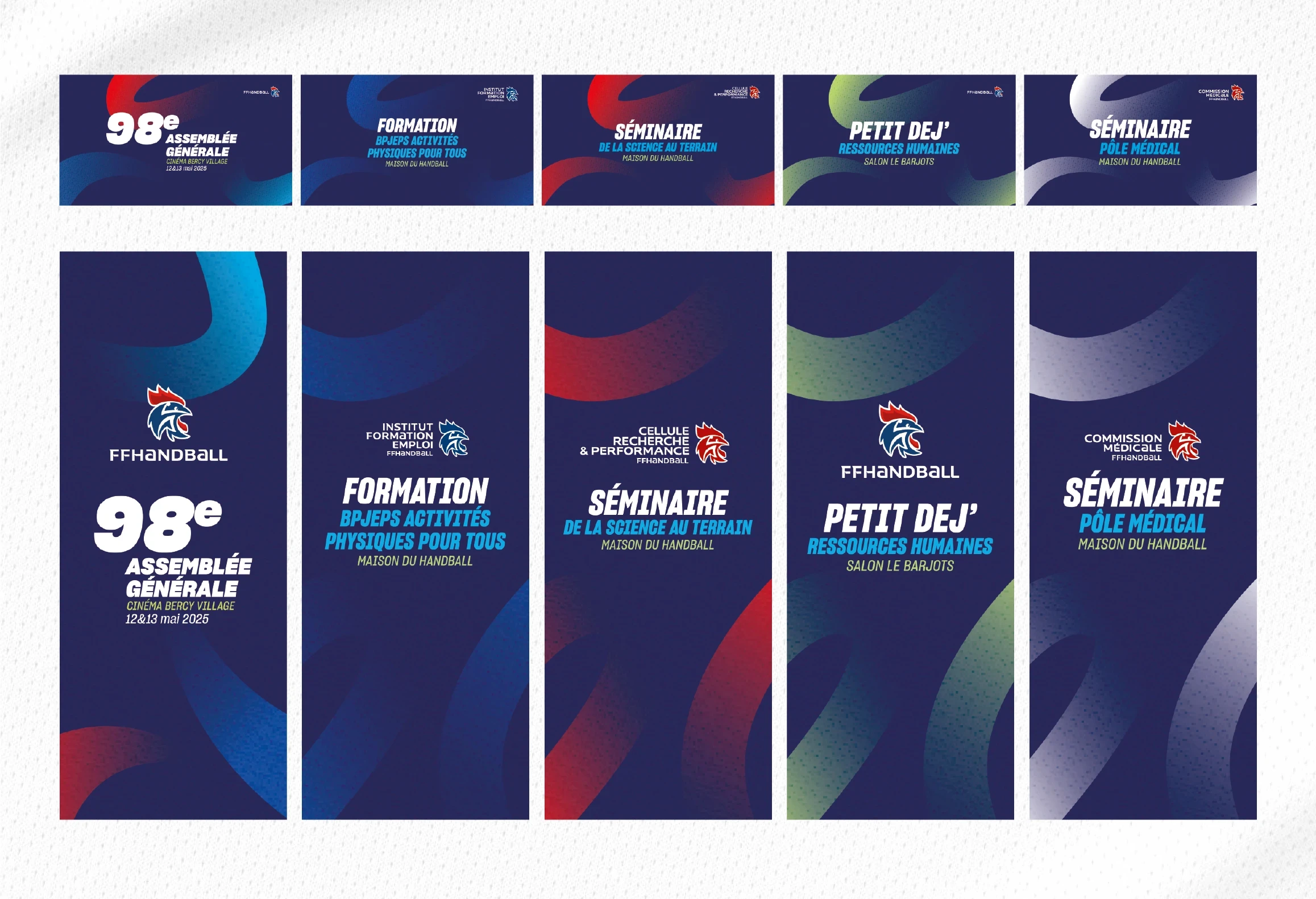 Application de la charte FFHandball sur supports print institutionnels