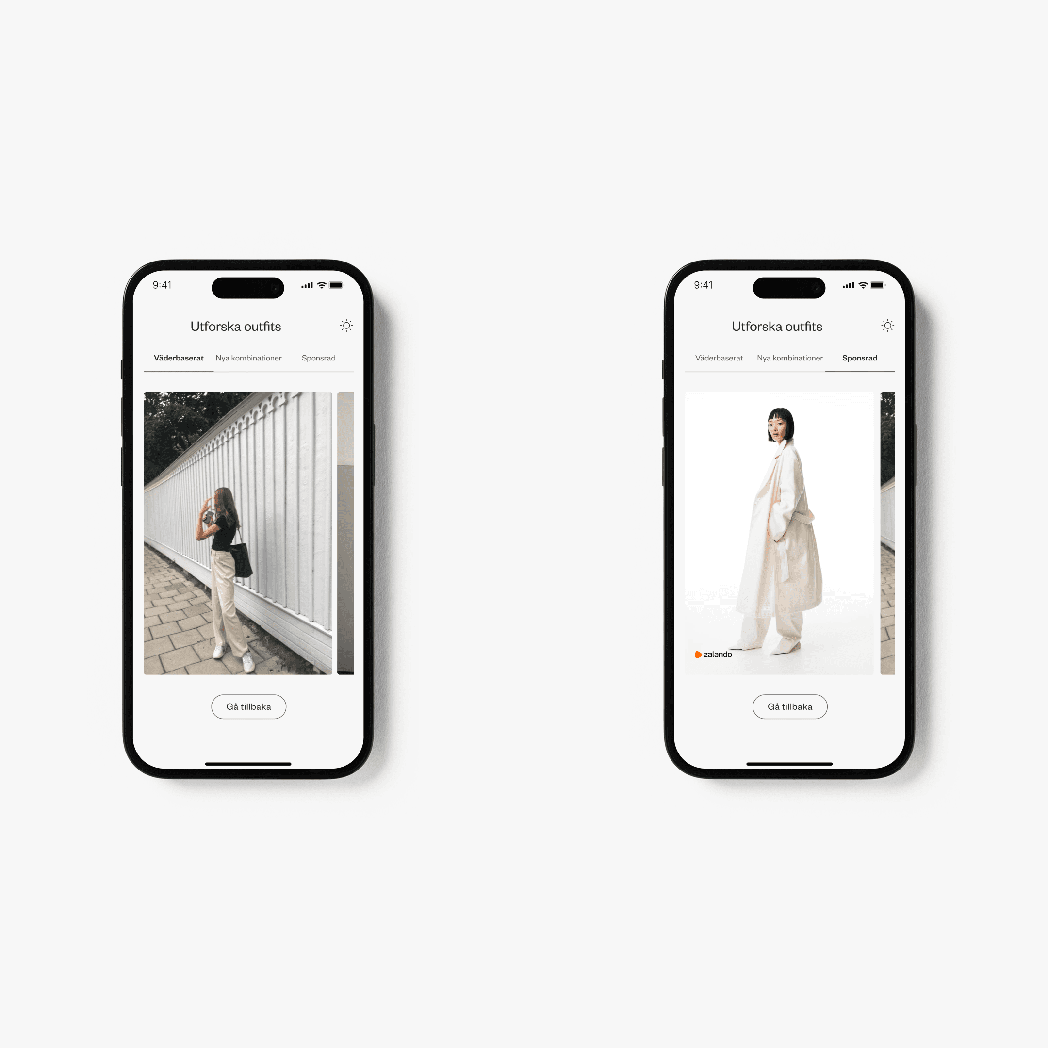 UI element for fashion app