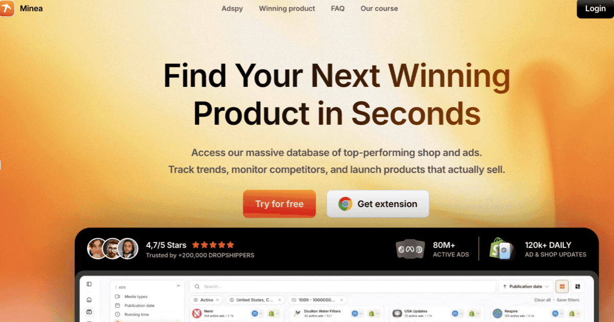 Minea research platform