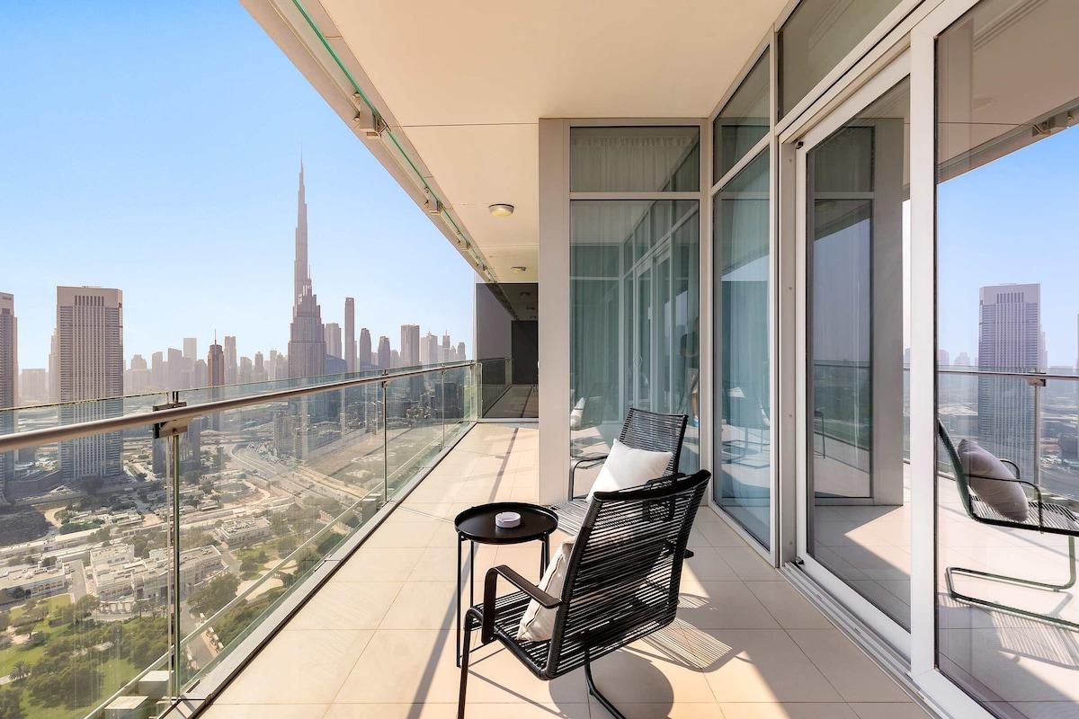 Apartment in Dubai mit Blick auf die Skyline