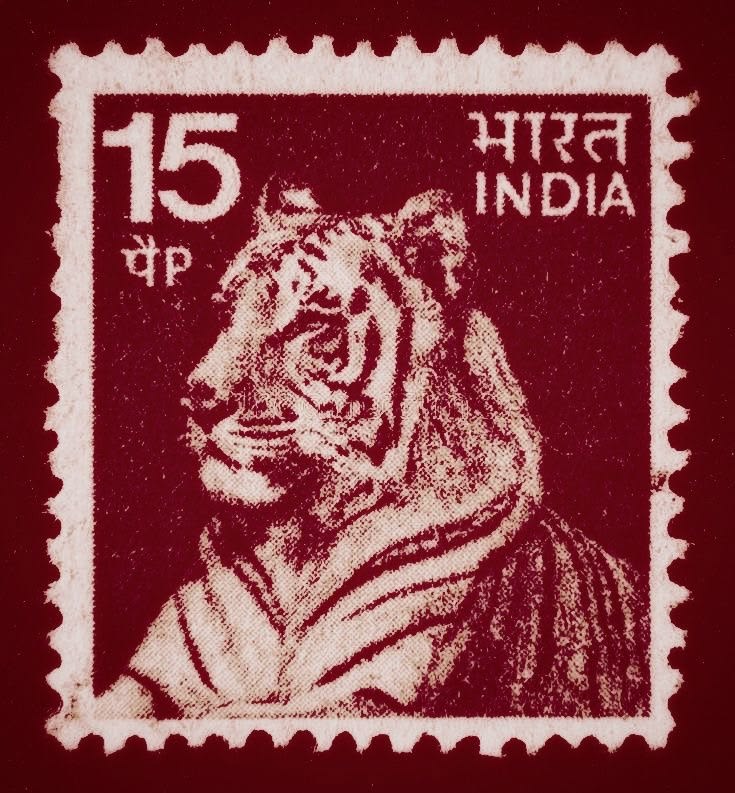 A stamp with Bengal Tiger