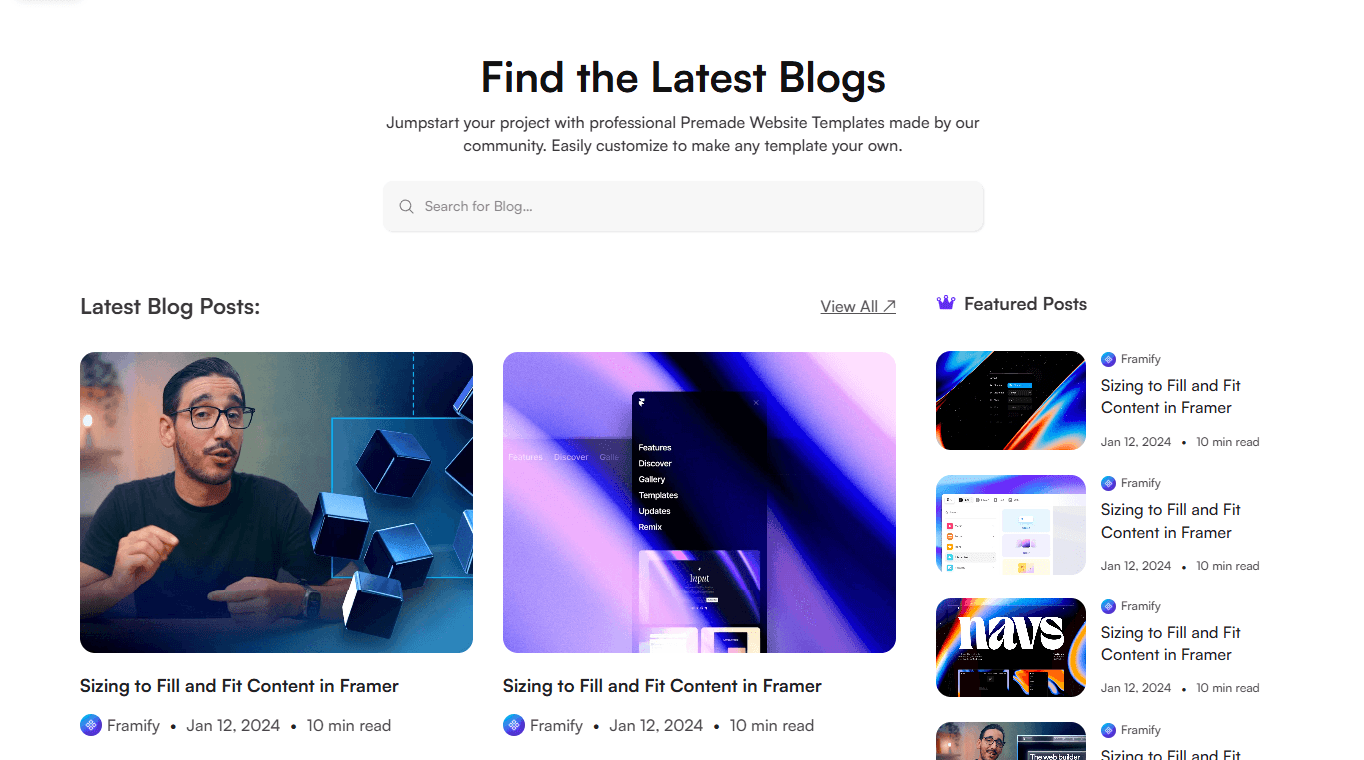 Framer Blog Section v1