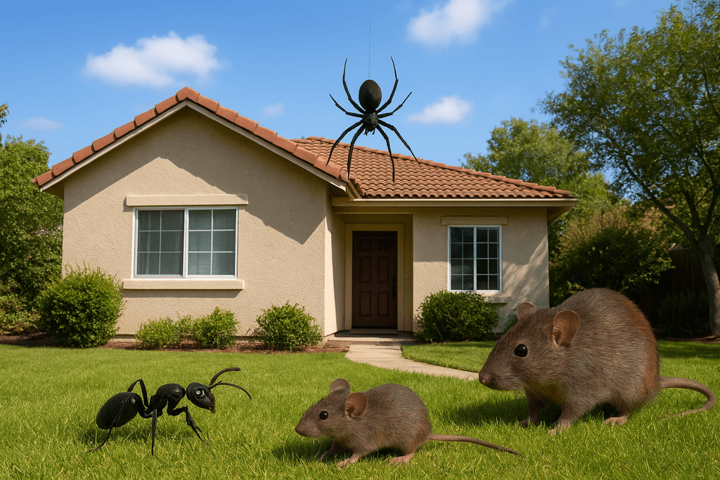 a house that has hired pest control in Mission Viejo, CA to treat for mice and ants.