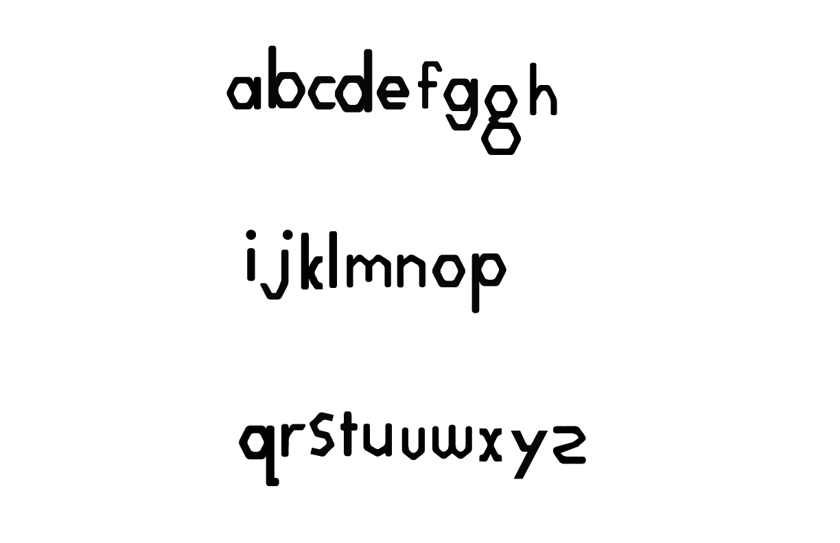 Step 4: Create a rough draft and prune the "winners" and "losers". At this stage, most letterforms had varying weights and x-heights.