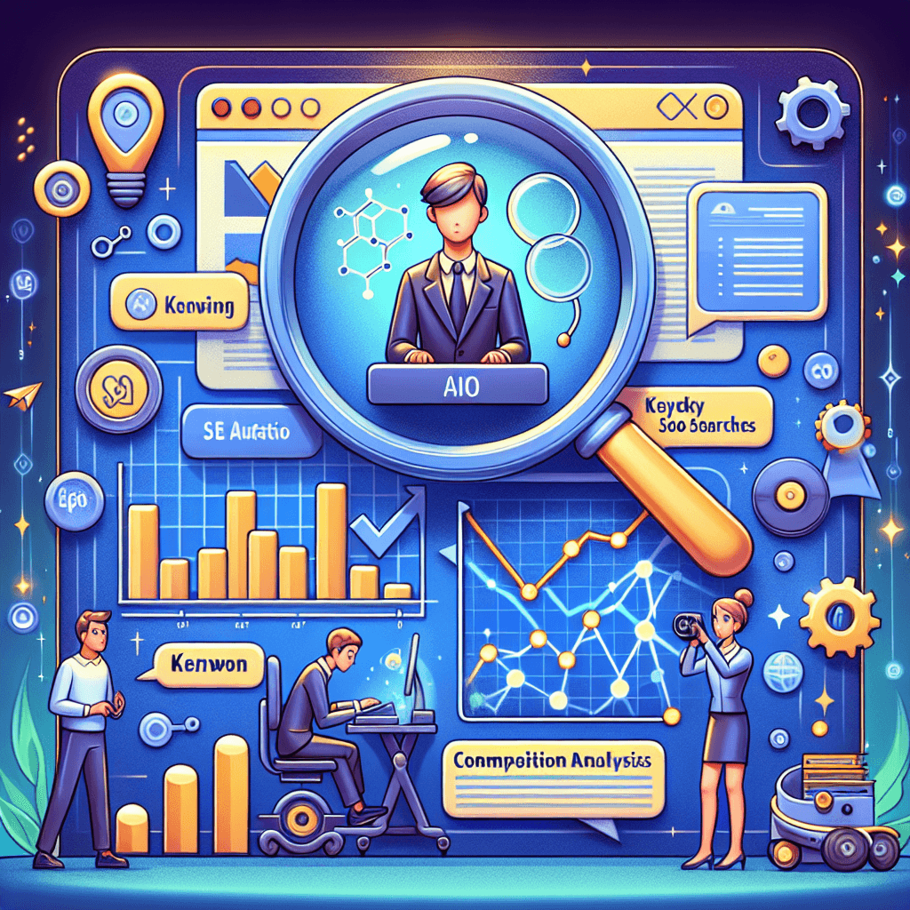 chart displaying keyword search volume and competition analysis