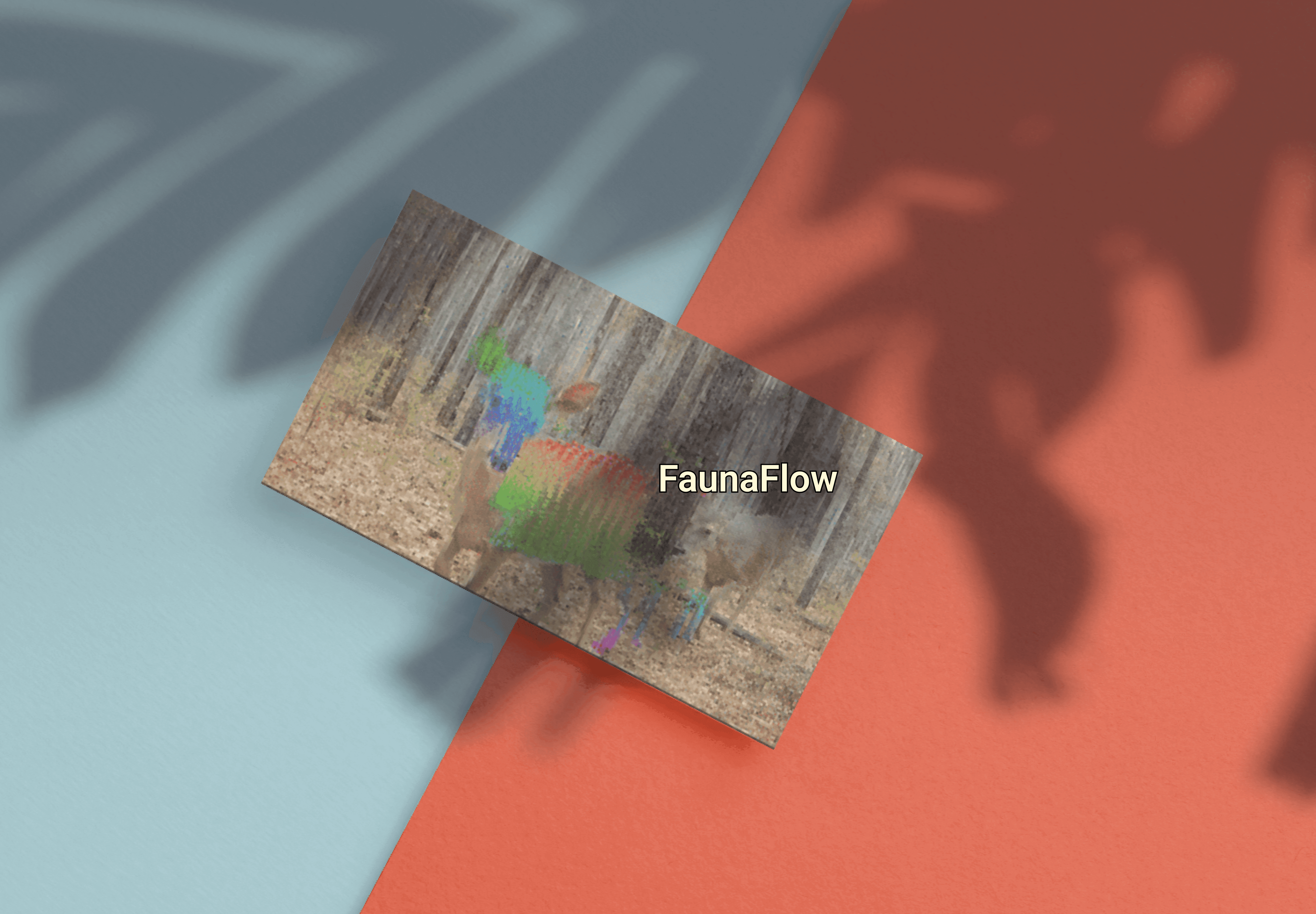 A mockup of the rainbow masked used for point tracking