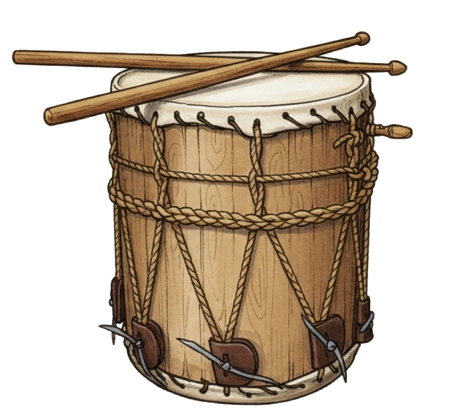 un dessin de tambour