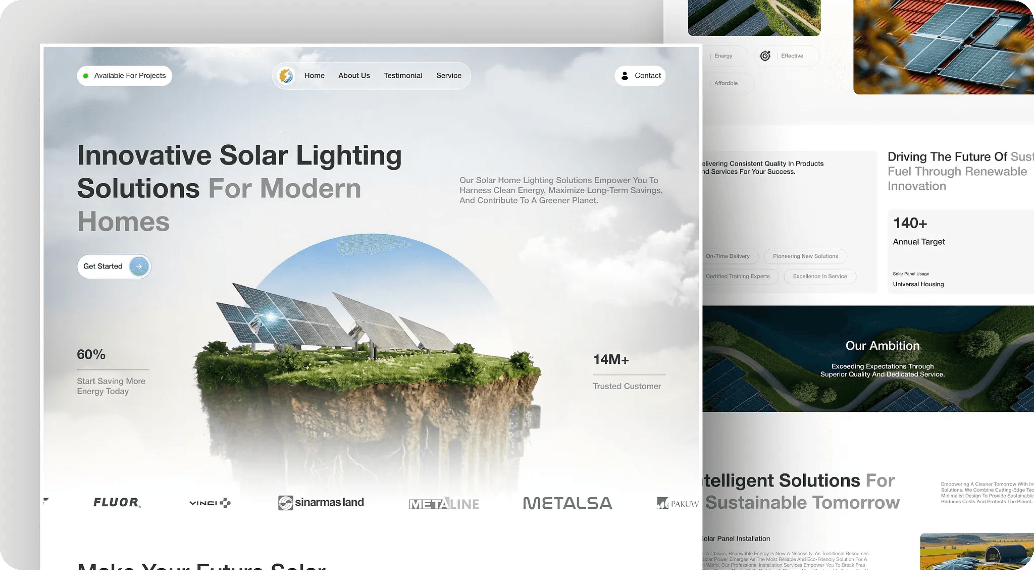 Website design portfolio page example