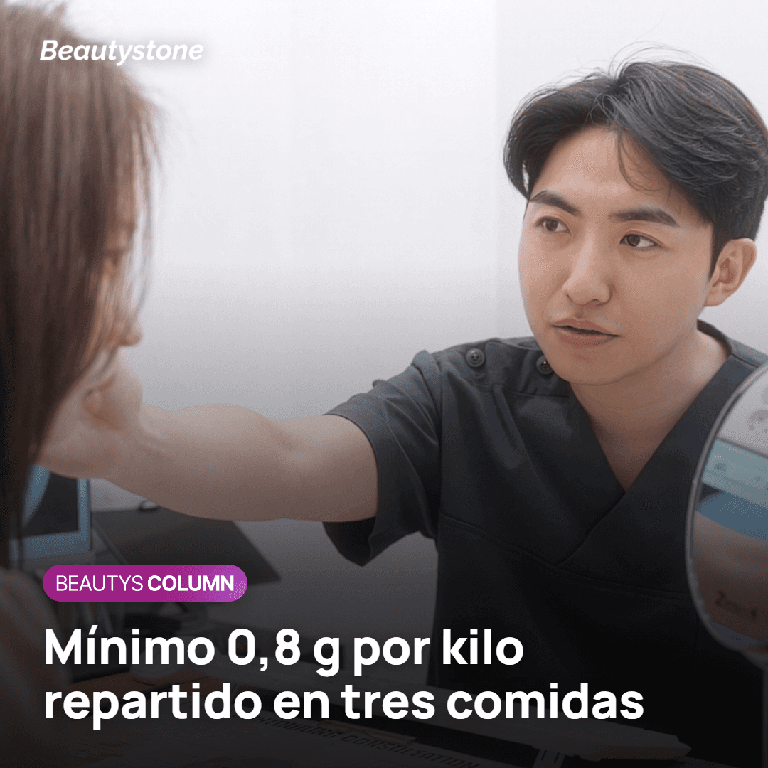 Cantidad mínima de proteína por kilo de peso repartida en tres comidas