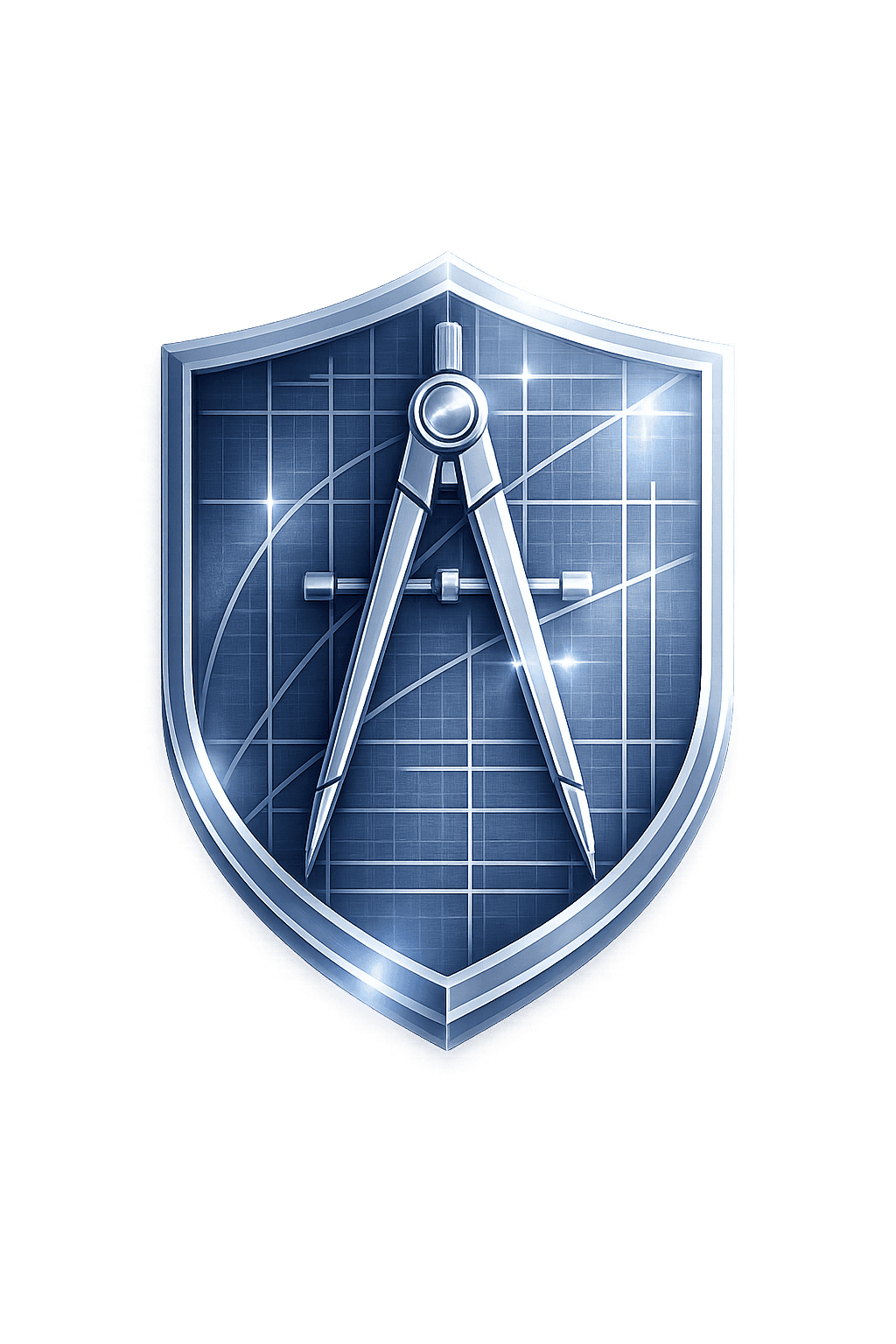 imagem de escudo com compasso