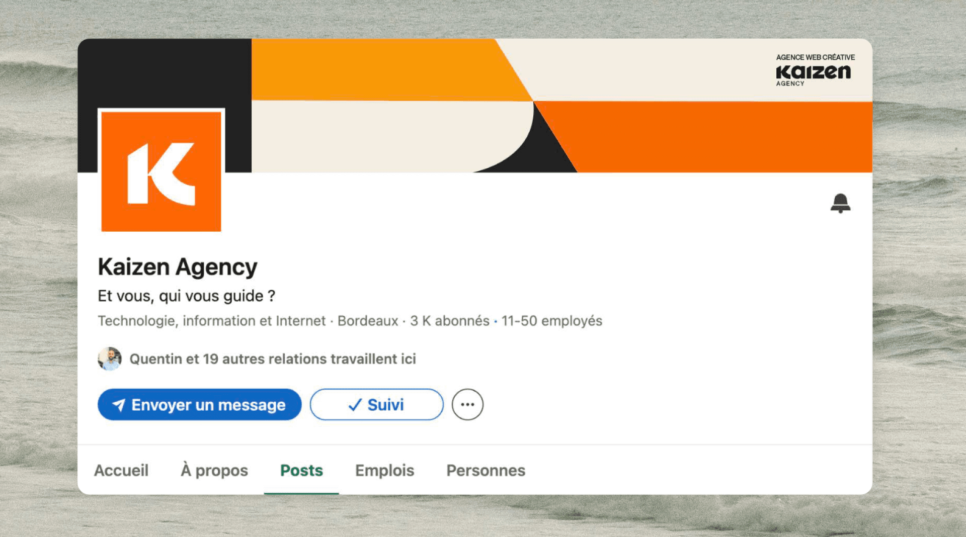 mockup of linkedin profile