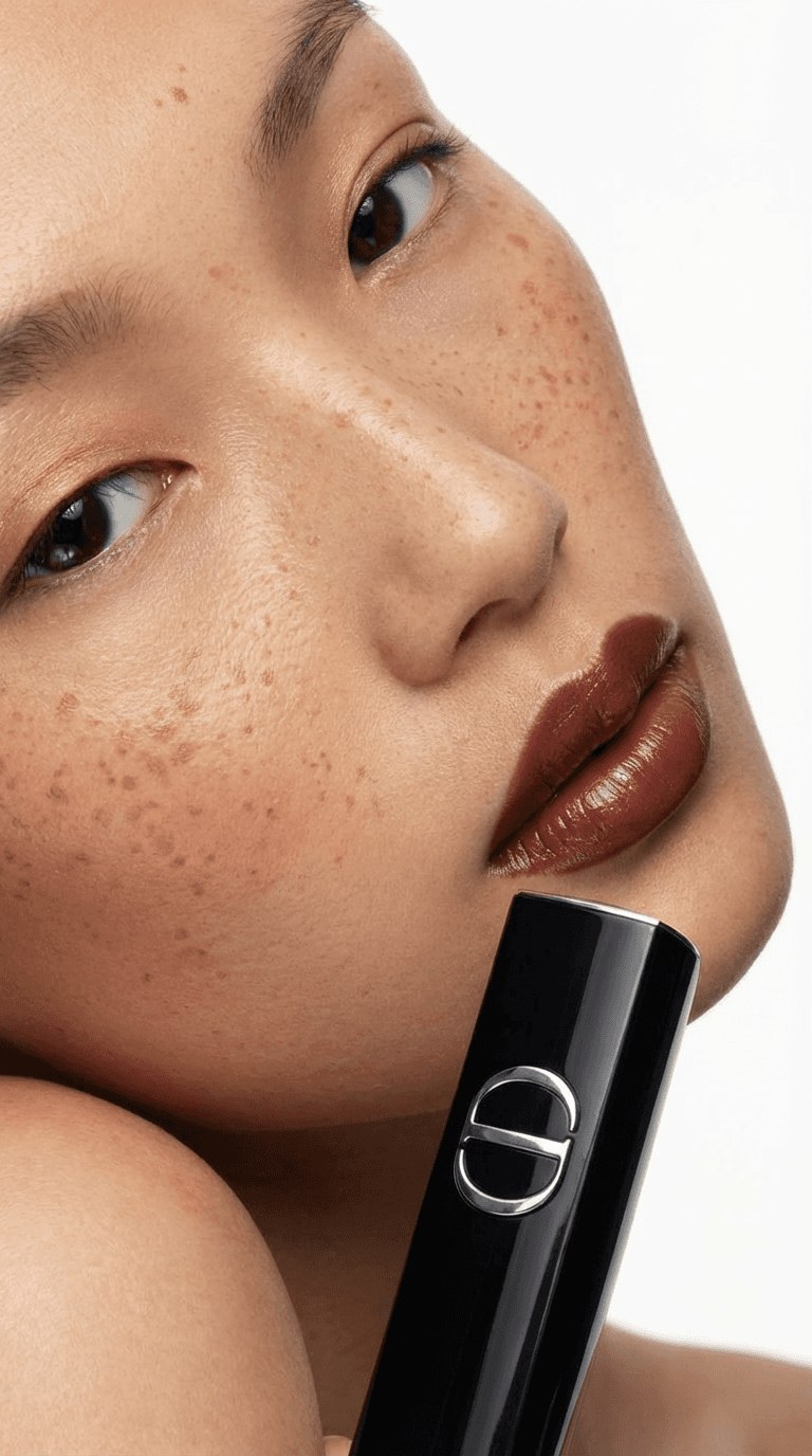 Portrait of a person in a pink sweater against a light background