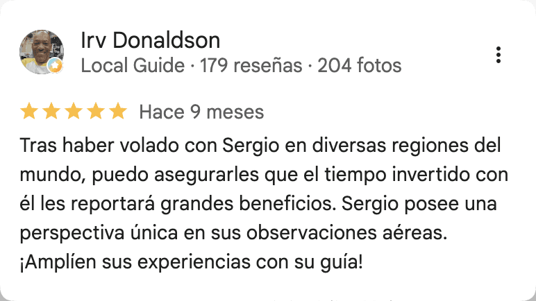 Captura de reseña de Google 3